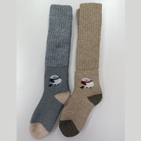 レディース　2足組総パイル裏起毛ハイソックス（FIBER HEAT SUPER PREMIUM）