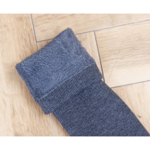 レディース　3足組裏起毛ハイソックス（Hina）リブ