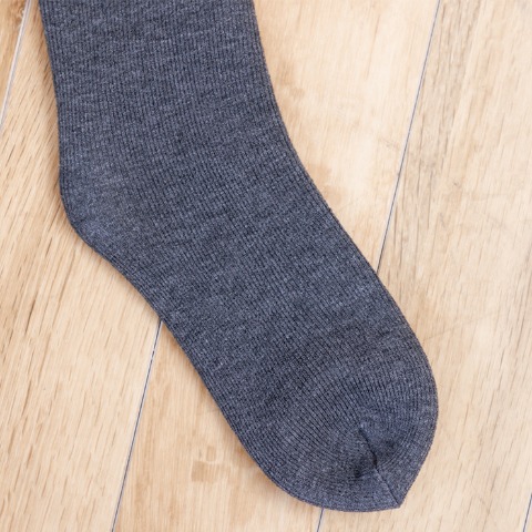 レディース　3足組裏起毛ハイソックス（Hina）リブ