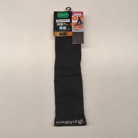 レディース　38cm丈 段階着圧ハイソックス（活き活きラボ×ファイテン）