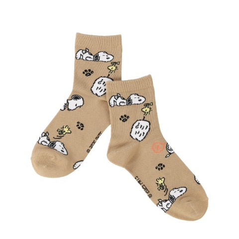 レディース　クルーソックス（PEANUTS）