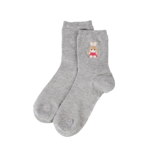 レディース　クルーソックス（レトロぬいぐるみこれくしょん）