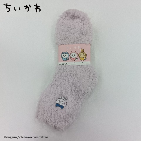 レディース　モールクルーソックス（ハチワレ）