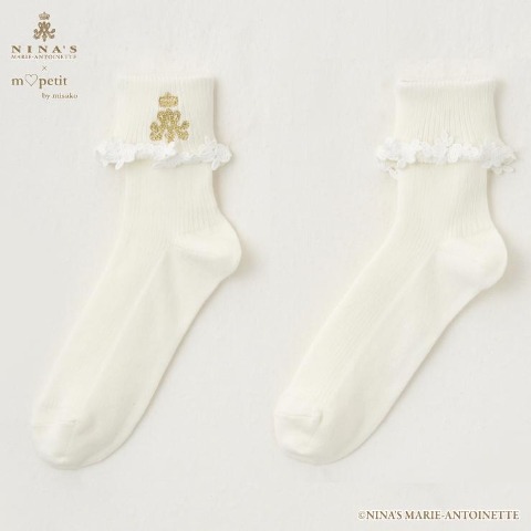 レディース　クルーソックス（NINA’S MARIE-ANTOINETTE×青木美沙子）