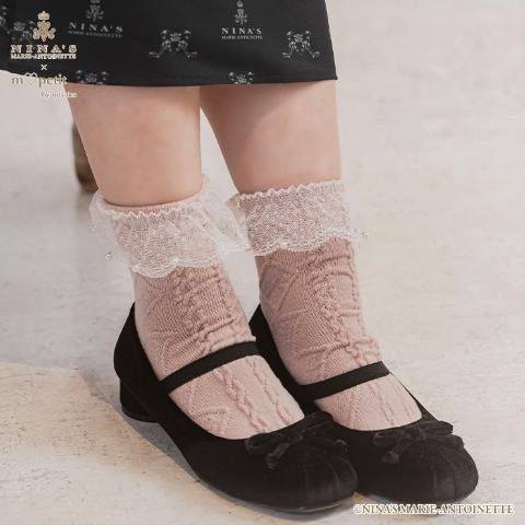 レディース　クルーソックス（NINA’S MARIE-ANTOINETTE×青木美沙子）