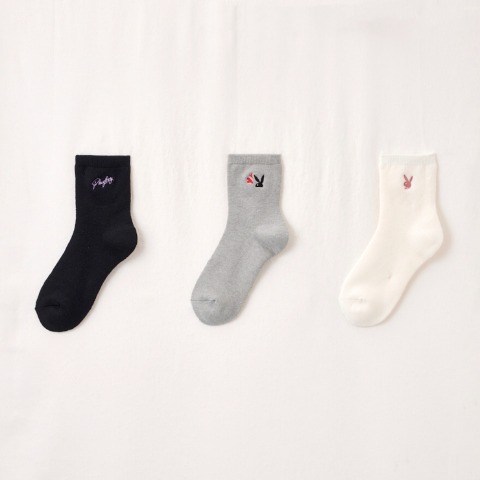 レディース　3足組ソックス（FIBER HEAT×PLAYBOY）