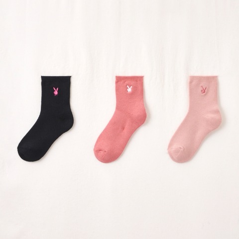 レディース　3足組ソックス（FIBER HEAT×PLAYBOY）