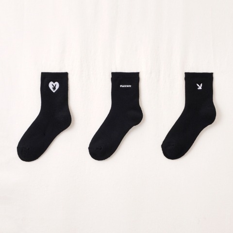 レディース　3足組ソックス（FIBER HEAT×PLAYBOY）