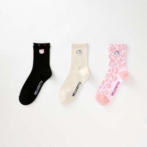 レディース　3足組ソックス（ハローキティ）