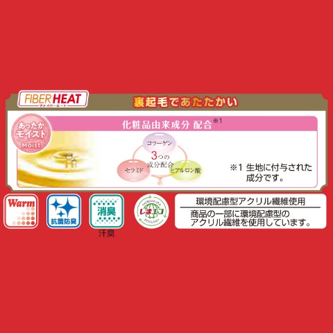 レディース　2足組ソックス（FIBER HEAT×SNOOPY）