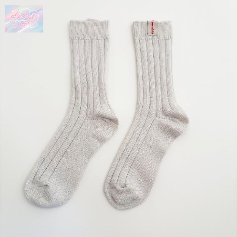 レディース　クルーソックス（きゅるりんってしてみて）