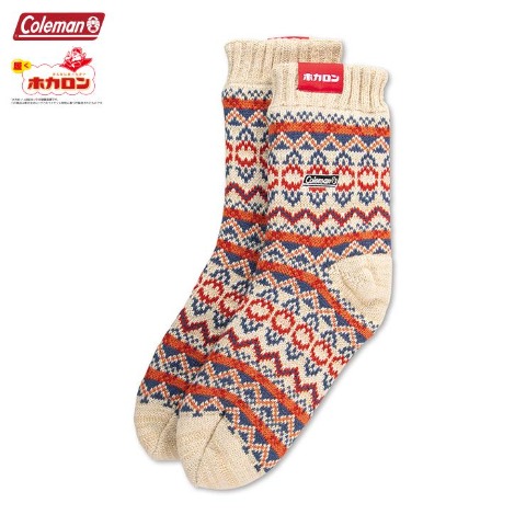 レディース　裏ボア総パイルソックス（Coleman×ホカロン）