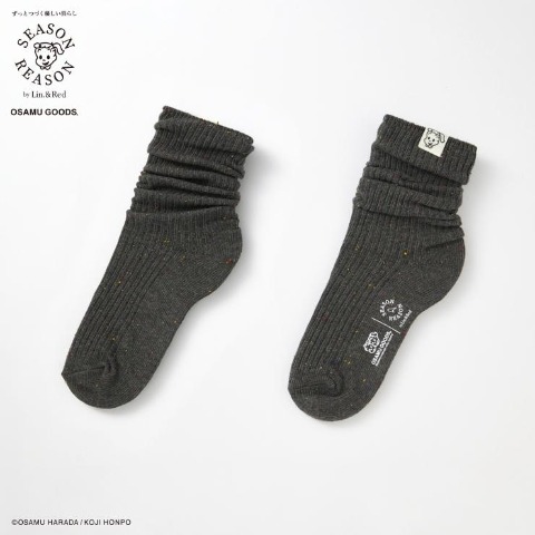 レディース　クルーソックス（SEASON REASON×OSAMU GOODS）