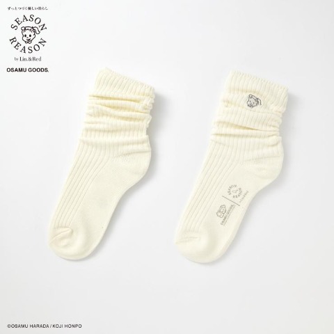 レディース　クルーソックス（SEASON REASON×OSAMU GOODS）