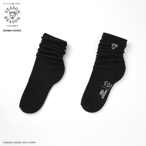 レディース　クルーソックス（SEASON REASON×OSAMU GOODS）