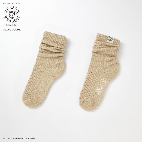 レディース　クルーソックス（SEASON REASON×OSAMU GOODS）