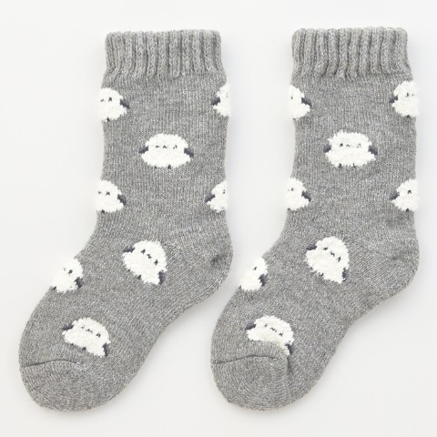 レディース　クルーソックス（こだわりの逸品）シマエナガ柄