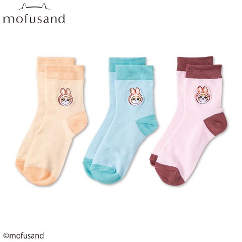 レディース　3足組ソックス（mofusand）