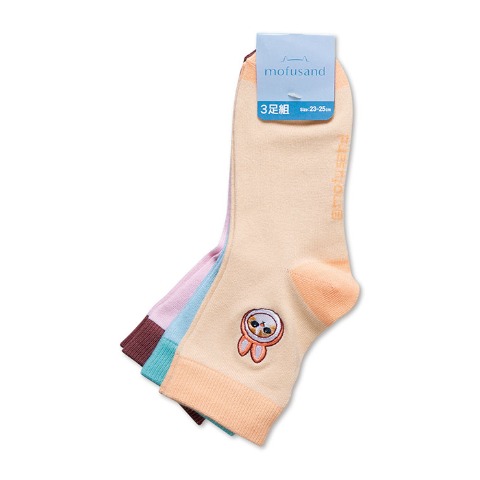 レディース　3足組ソックス（mofusand）