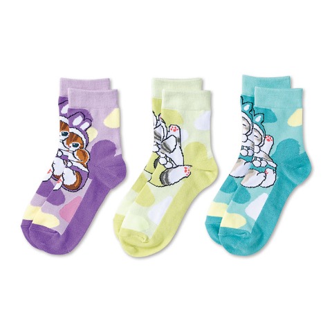 レディース　3足組ソックス（mofusand）