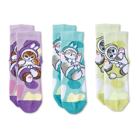 レディース　3足組ソックス（mofusand）