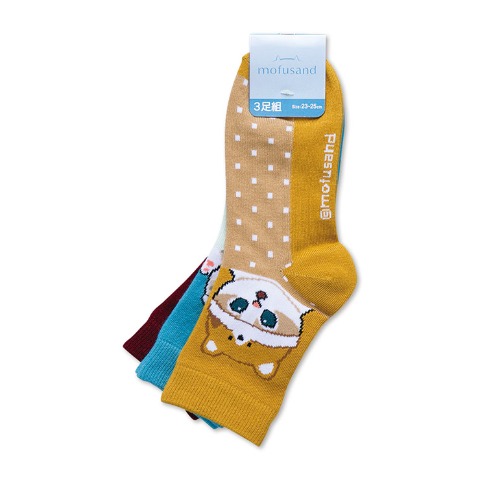 レディース　3足組ソックス（mofusand）