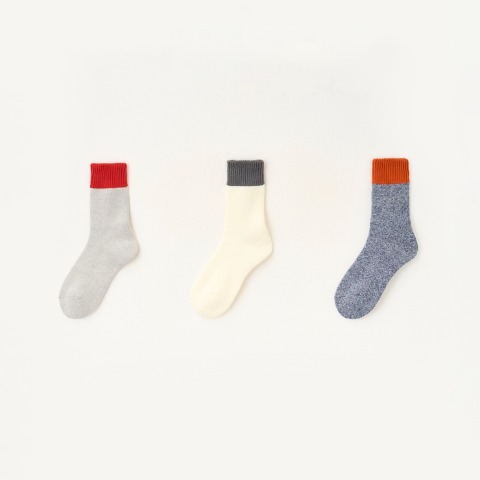 レディース　3足組ソックス（FIBER HEAT×桐灰）