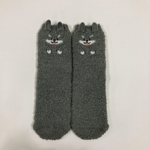 レディース　クルーソックス（チワワの、のぶなが）