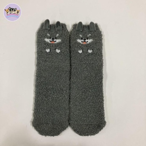 レディース　クルーソックス（チワワの、のぶなが）