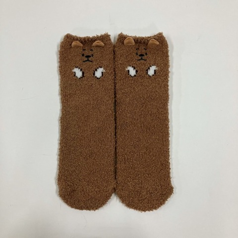 レディース　クルーソックス（チワワの、のぶなが）