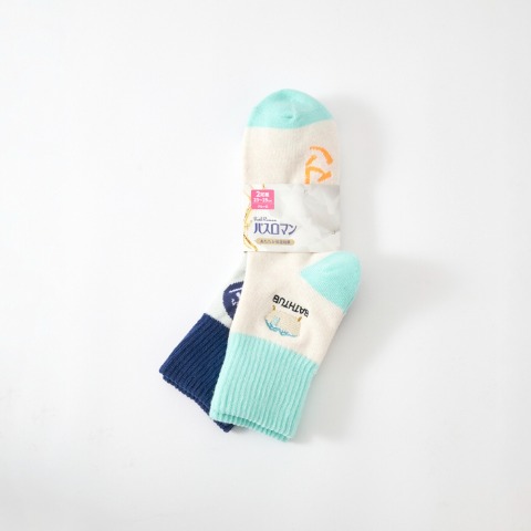 レディース　2足組ソックス（バスロマン）