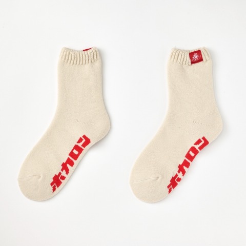 レディース　3足組ソックス（FIBER HEAT×ホカロン）