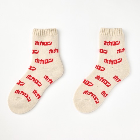 レディース　3足組ソックス（FIBER HEAT×ホカロン）