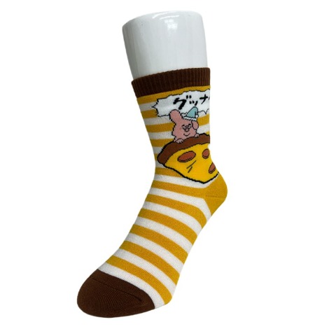 レディース　クルー丈 総パイルソックス（スキウサギ）