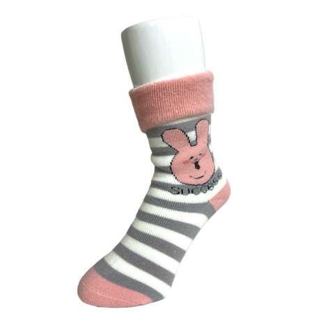 レディース　クルー丈 裏起毛ソックス（スキウサギ）