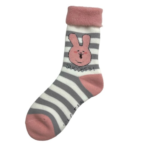 レディース　クルー丈 裏起毛ソックス（スキウサギ）