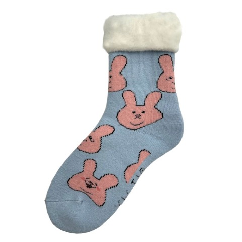 レディース　クルー丈 裏起毛ソックス（スキウサギ）