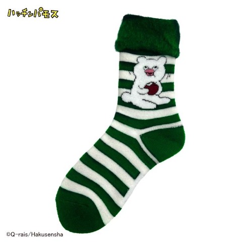 レディース　クルー丈 裏起毛ソックス（ハッチンパモス）