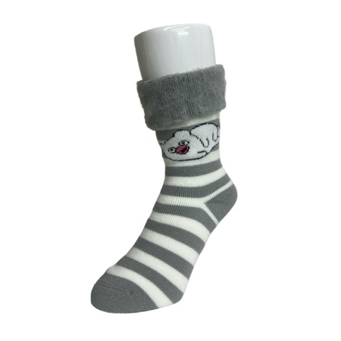 レディース　クルー丈 裏起毛ソックス（ハッチンパモス）