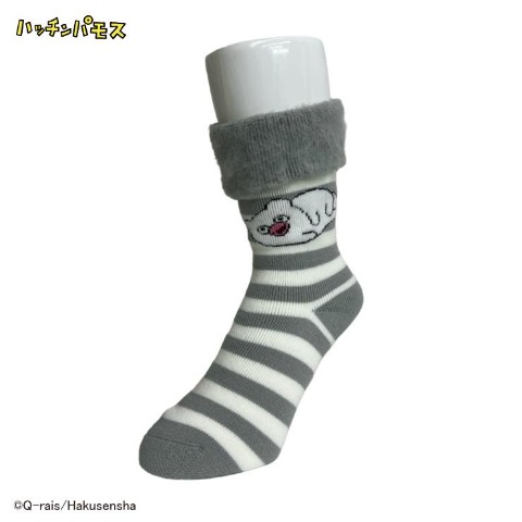 レディース　クルー丈 裏起毛ソックス（ハッチンパモス）