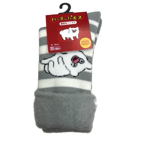 レディース　クルー丈 裏起毛ソックス（ハッチンパモス）