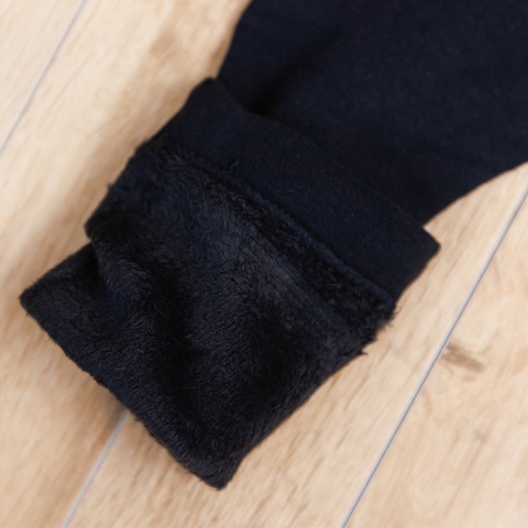 レディース　3足組裏起毛クルーソックス（Hina）リブ