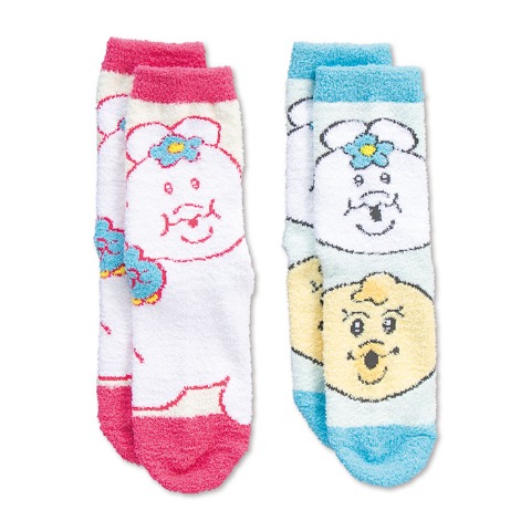 レディース もこもこ靴下 2足組（んぽちゃむ）