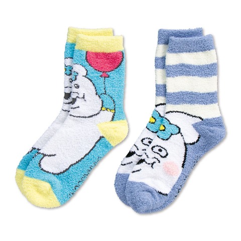 レディース もこもこ靴下 2足組（んぽちゃむ）