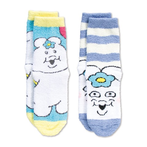 レディース もこもこ靴下 2足組（んぽちゃむ）