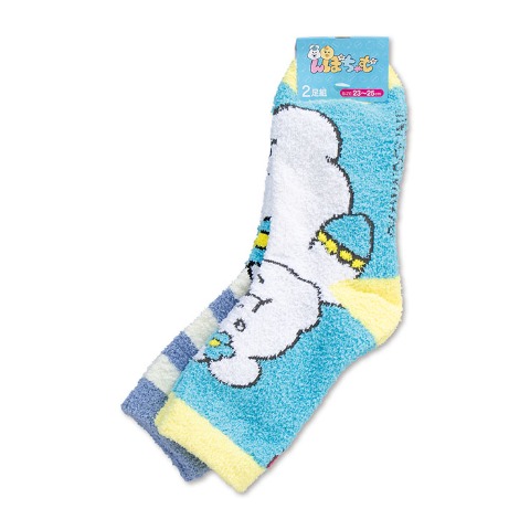 レディース もこもこ靴下 2足組（んぽちゃむ）