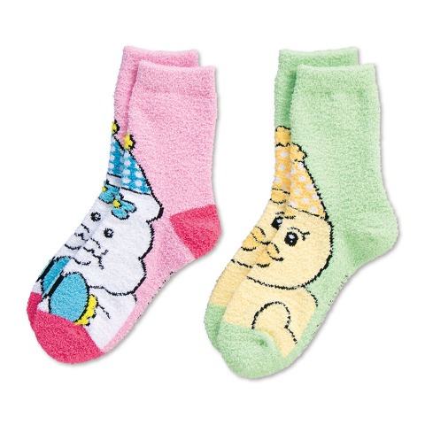 レディース もこもこ靴下 2足組（んぽちゃむ）