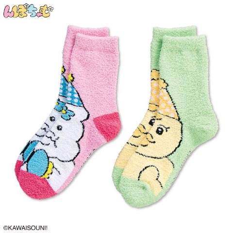 レディース もこもこ靴下 2足組（んぽちゃむ）