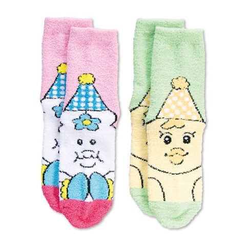 レディース もこもこ靴下 2足組（んぽちゃむ）