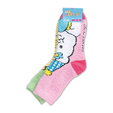レディース もこもこ靴下 2足組（んぽちゃむ）